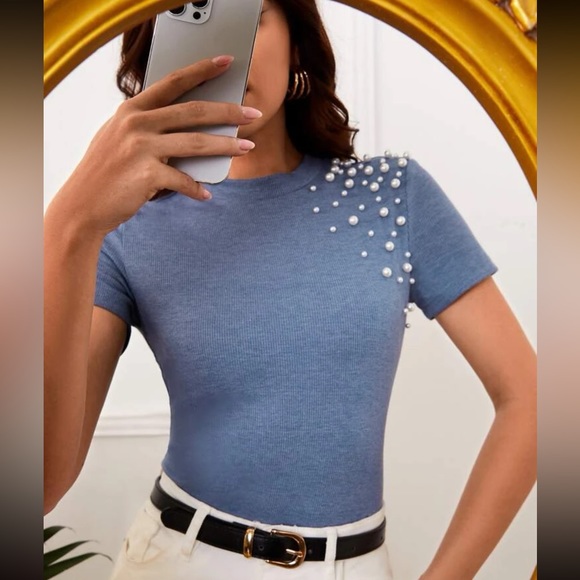 Tops - Beaded Pearl Tee